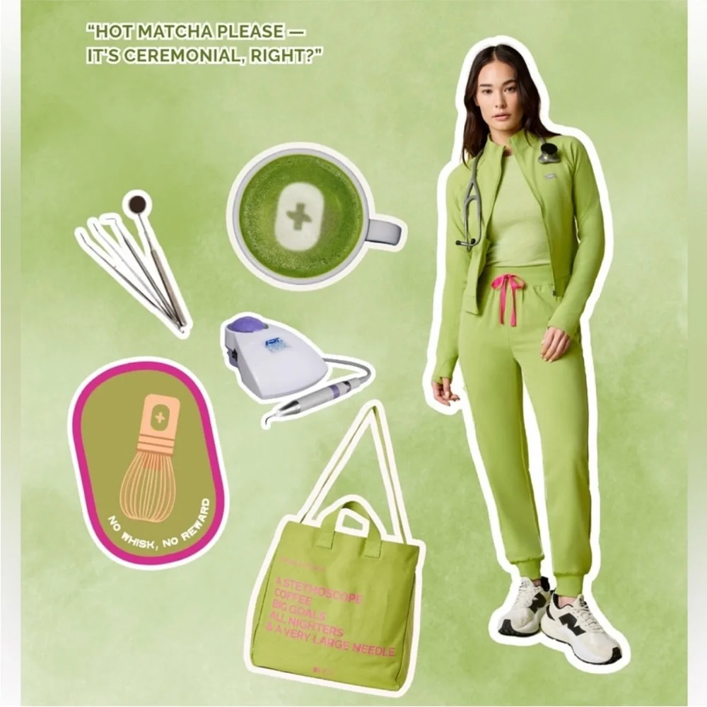 FIGS Matcha A Very Large Needle Tote LIMITED EDITION RARE NWT NEW WITH TAGS